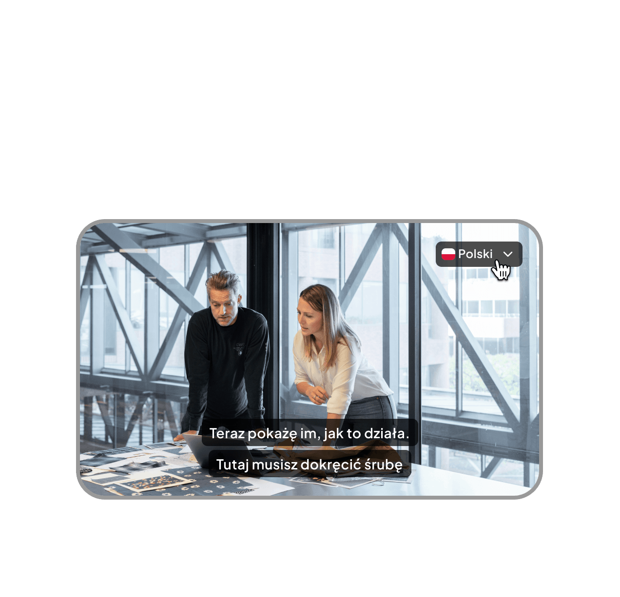 Video-Player mit Vorher/Nachher-Sprachvergleich