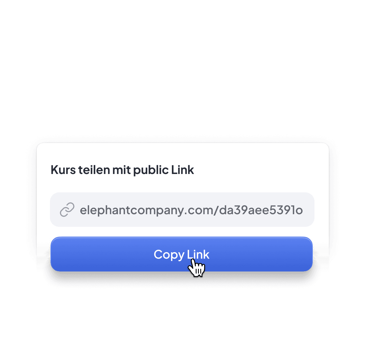 Link-Dialog mit QR-Code und Export-Optionen